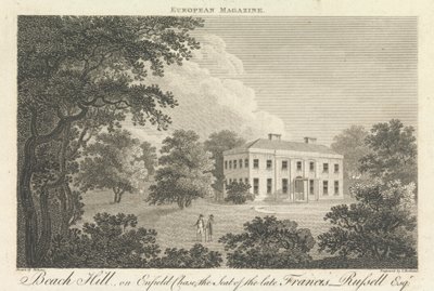 Beach Hill, em Enfield Chase, a sede do falecido Francis Russell, Esquire, Outer Suburb - Norte de Thomas Medland