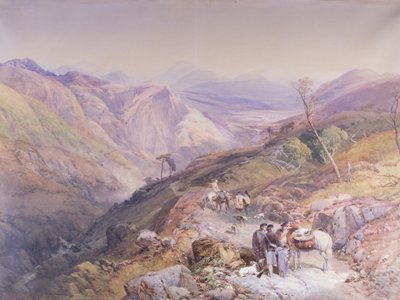 Glenshee do cotovelo do diabo, Aberdeenshire, olhando para o Spital, 1853 (aquarela sobre papel) de Thomas Miles II Richardson