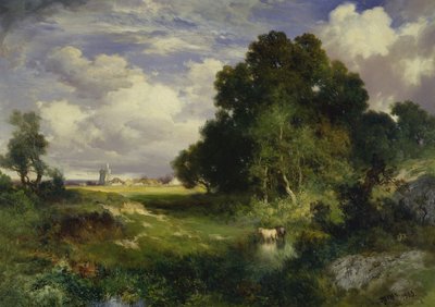 Um Dia de Verão, East Hampton, Long Island de Thomas Moran