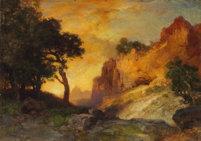 A Side Canyon, Grand Canyon, Arizona, 1905 de Thomas Moran