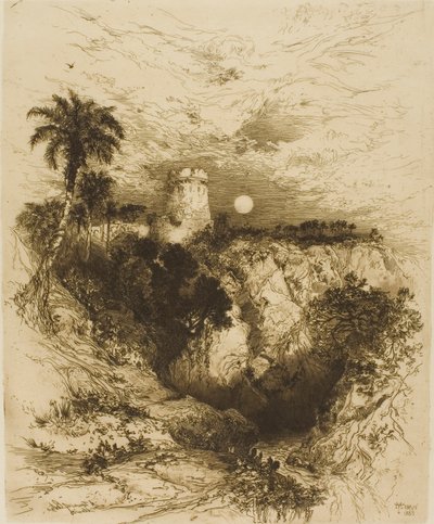 A Torre de Cortez - México de Thomas Moran
