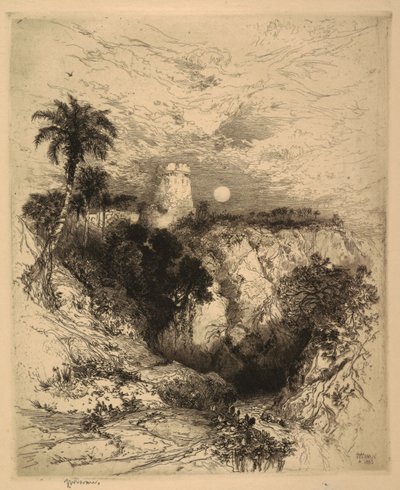 A Torre de Cortez, México de Thomas Moran