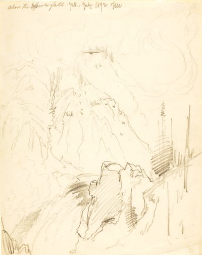 Acima da Queda Inferior, Yellowstone de Thomas Moran