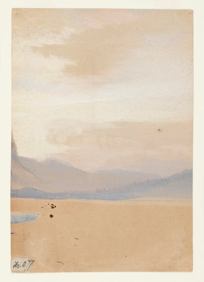 Planícies americanas com cordilheira à distância de Thomas Moran