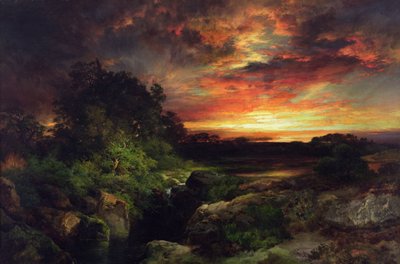 Um pôr do sol no Arizona, perto do Grand Canyon de Thomas Moran