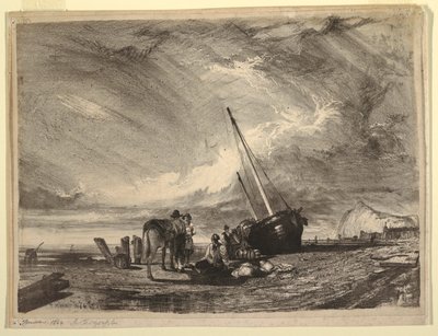 Barco de pesca encalhado de Thomas Moran