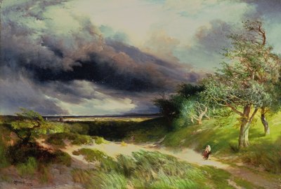 East Hampton, Long Island, Dunas de areia, 1892 de Thomas Moran