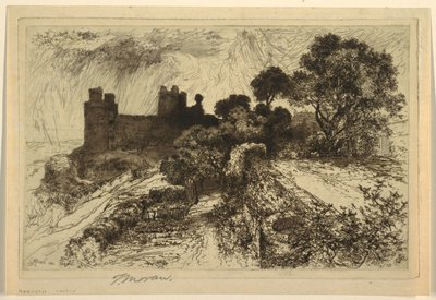 Castelo de Harlech, norte de Gales de Thomas Moran