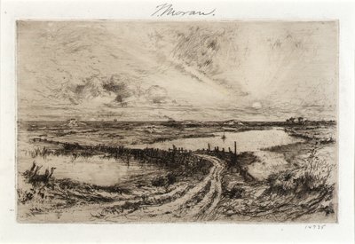 Hook Pond e a ponte velha de Thomas Moran