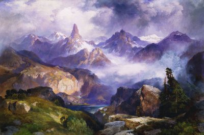 Pico do índice, parque nacional de Yellowstone, 1914 de Thomas Moran