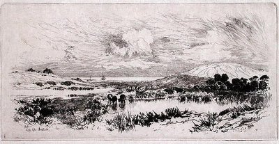 Lagoas de Montauk, Long Island de Thomas Moran