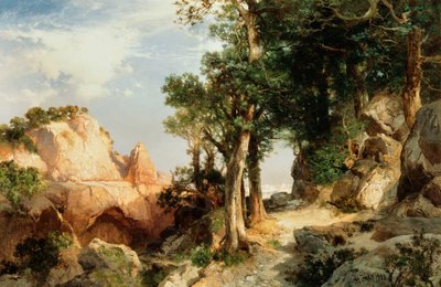 Na trilha Berry - Grand Canyon do Arizona, 1903 de Thomas Moran