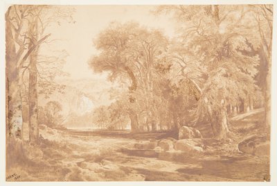 No Alto Delaware (depois de um desenho a carvão) de Thomas Moran