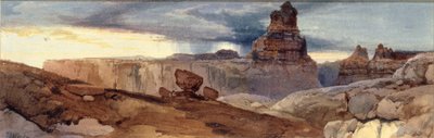 Shin-Au-Av-Tu-Weap God Land, Cañon do Colorado. Utah Ter., 1873-1874. de Thomas Moran