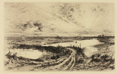 Nascer do sol — The Pond, East Hampton de Thomas Moran
