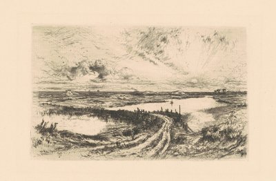 Nascer do sol - The Pond, Easthampton, Long Island de Thomas Moran