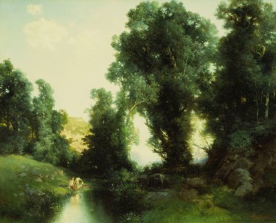 O Buraco de Banho, Cuernavaca, México, 1913 de Thomas Moran