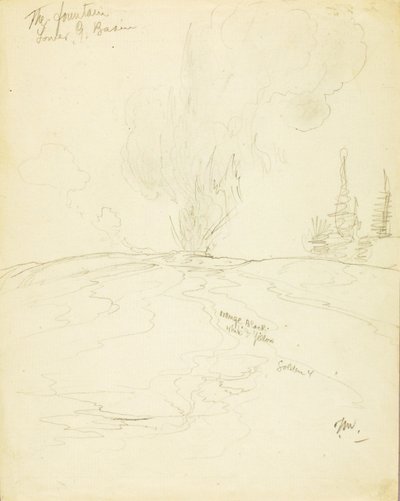 A Fonte, Bacia Inferior dos Géiseres, Yellowstone de Thomas Moran