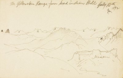 A cordilheira de Yellowstone a partir de Dead Indian Hill de Thomas Moran