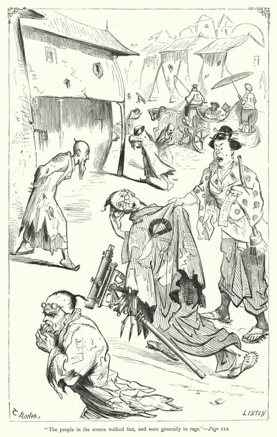 Ilustração para Gullivers Travels de Jonathan Swift (gravura) de Thomas Morten