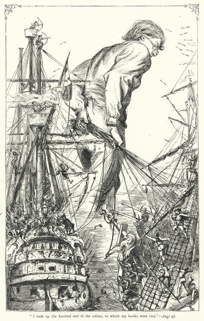 Ilustração para Gullivers Travels de Jonathan Swift (gravura) de Thomas Morten