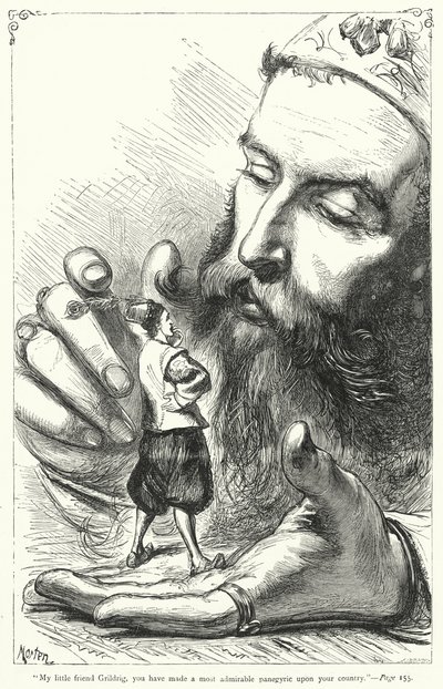 Ilustração para Gullivers Travels de Jonathan Swift (gravura) de Thomas Morten