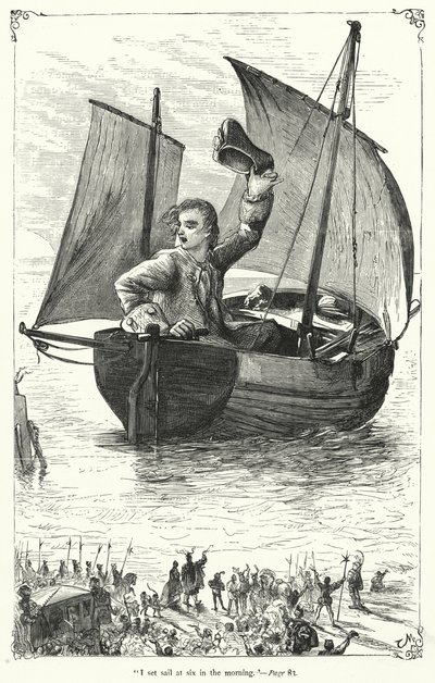 Ilustração para Gullivers Travels de Jonathan Swift (gravura) de Thomas Morten