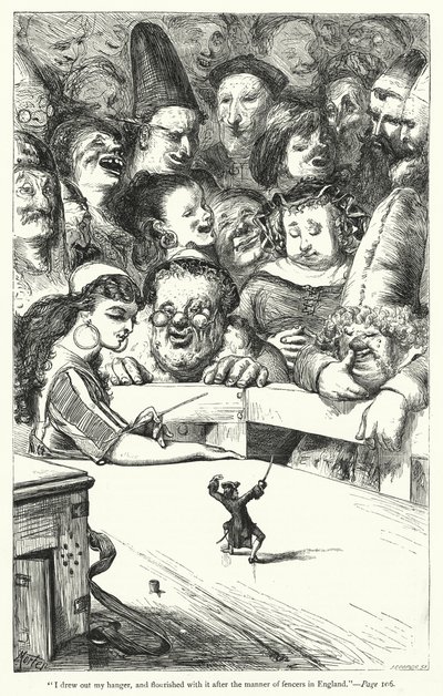 Ilustração para Gullivers Travels de Jonathan Swift (gravura) de Thomas Morten