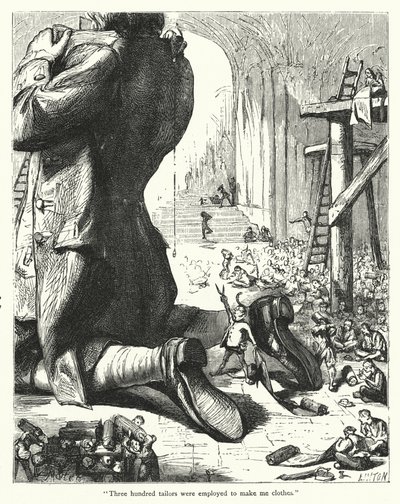 Ilustração para Gullivers Travels de Jonathan Swift (gravura) de Thomas Morten