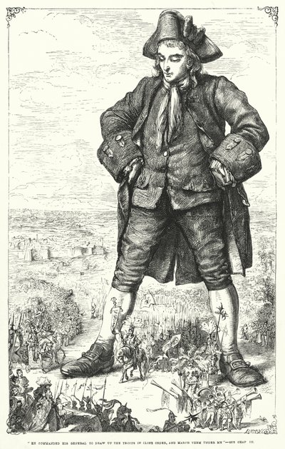Ilustração para Gullivers Travels de Jonathan Swift (gravura) de Thomas Morten