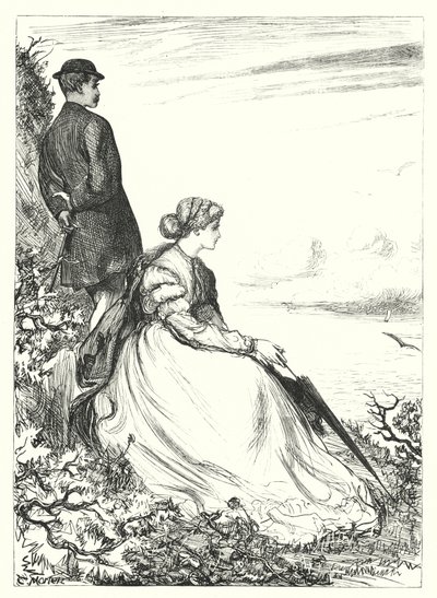 Sob as Falésias (gravura) de Thomas Morten