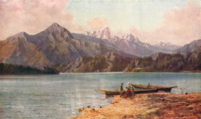 Norte de Howe Sound, costa do Pacífico, Colúmbia Britânica (litografia a cores) de Thomas Mower Martin