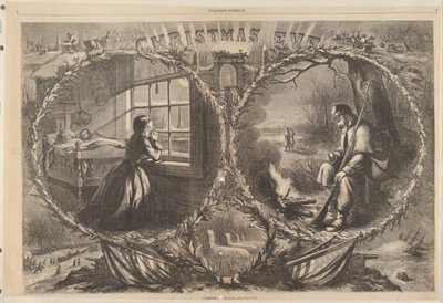 Véspera de Natal, 1862, de Harpers Weekly, 3 de janeiro de 1863. de Thomas Nast