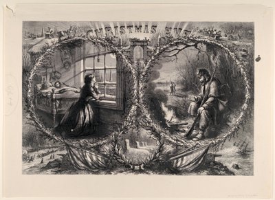 A véspera de Natal publicou a Harpers Weekly, 3 de janeiro de 1863, 1863. de Thomas Nast
