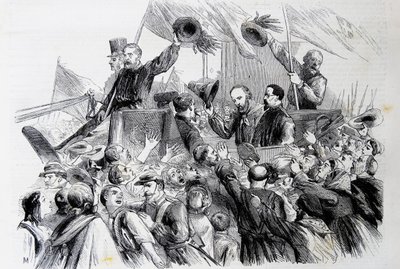 A entrada de Garibaldi em Nápoles, 1860 de Thomas Nast