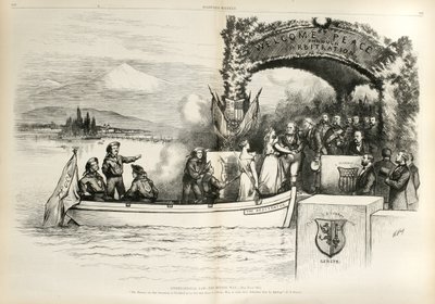 Direito Internacional - O Caminho Melhor ..., 1874 (gravura em madeira) de Thomas Nast