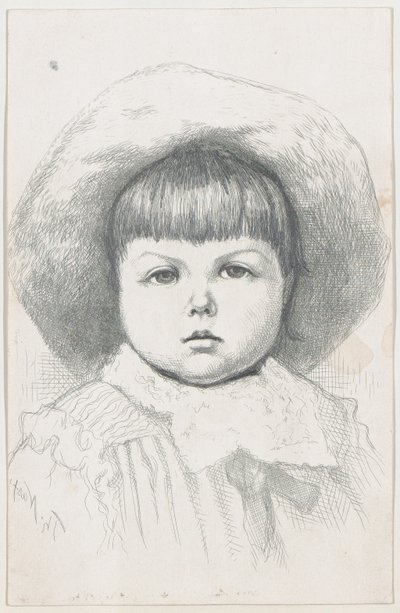 Retrato de uma criança Cyril Nast, depois de 1879., depois de 1879. de Thomas Nast