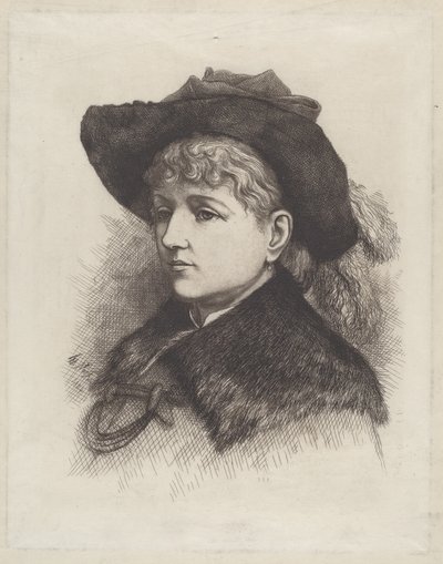 Retrato da esposa do artista, Sarah Edwards Nast de Thomas Nast
