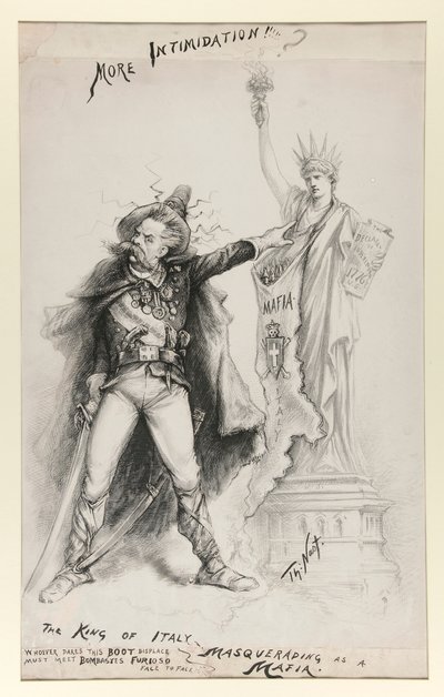 O rei da Itália disfarçado de máfia de Thomas Nast