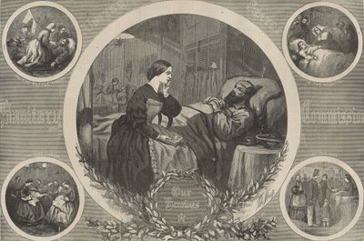 Comissão Sanitária dos Estados Unidos: As nossas heroínas de Thomas Nast