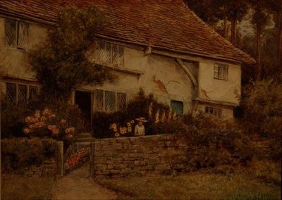 Um jardim em casa de campo de Thomas Nicholson Tyndale