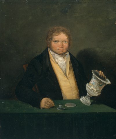 Autorretrato (c.1810-1820) (Óleo sobre painel) de Thomas Pardoe