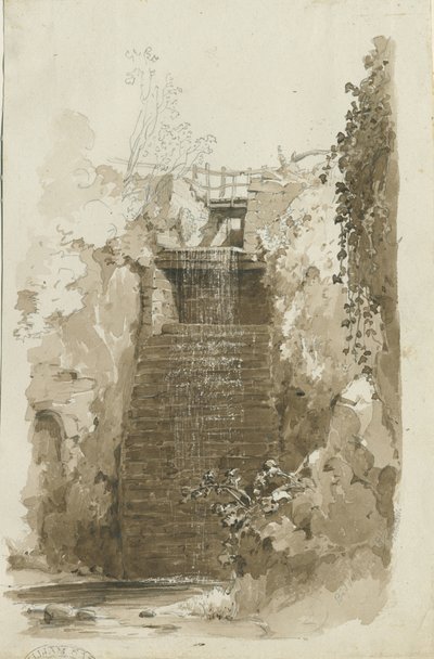 Biddulph - vista rural: desenho a caneta e lavagem, 8 de junho de 1837 (desenho) de Thomas Peploe Wood