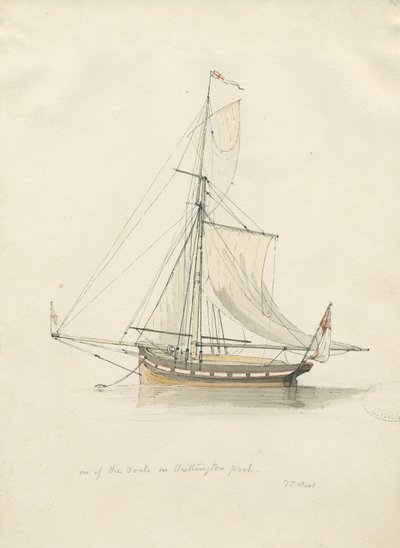 Chillington Park - Piscina: desenho de caneta e aquarela, nd [1837-1838] (desenho) de Thomas Peploe Wood