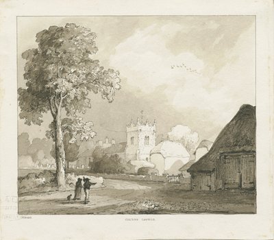 Igreja Colton: desenho em sépia de Thomas Peploe Wood