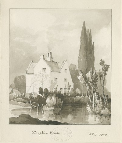 Haughton - Casa: desenho lavado em sépia de Thomas Peploe Wood