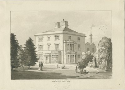 Reitoria Haughton: desenho de lavagem de Thomas Peploe Wood
