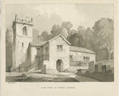 Igreja Maer: desenho em sépia, 1838 de Thomas Peploe Wood