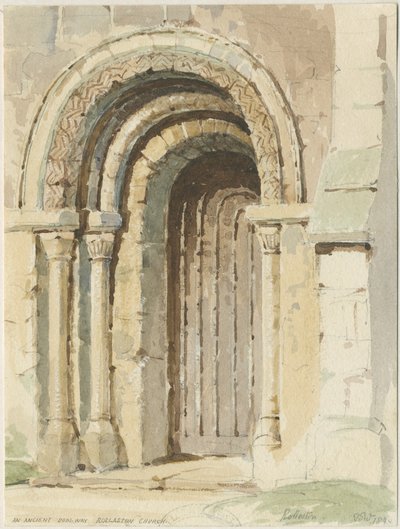 Igreja de Rolleston: pintura a óleo, 184 [4] de Thomas Peploe Wood