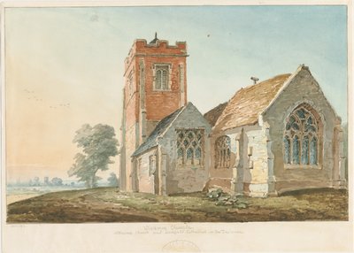 Igreja Wichnor: pintura a aquarela de Thomas Peploe Wood